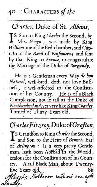 Macky on the Dukes of St. Albans and Grafton, p. 40