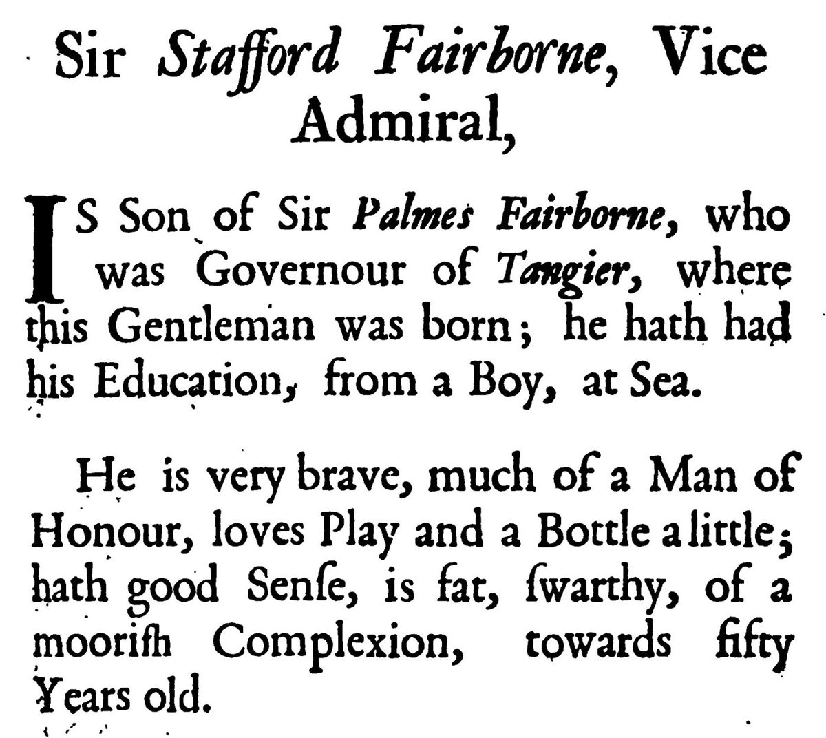 Macky on Sir Stafford Fairborne, p. 171
